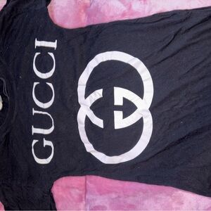 Gucci Black and White Logo Top